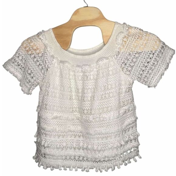 Chelsea & Theodore Women's blouse boho tassels fringe bridal romantic size XL - Picture 1 of 7